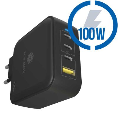 RAIDSONIC ICY Rychlonabíječka, 3xUSB-C/A, 100W