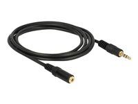 Prodlužovací šňůra audio - mini-phone stereo 3.5 mm se zdířkami (female) do mini-phone stereo 3.5 mm s piny (male) - 2 m - černá