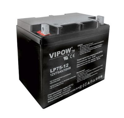 Olověný akumulátor 12V 75Ah VIPOW BAT0224