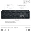 LOGITECH MX Keys S, Bezdrátová klávesnice, SK/CZ