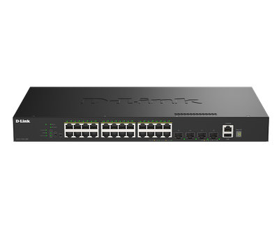 D-Link DGS-1530-28P/E 24 Ports GE PoE(30W) + 4 Ports 10G SFP+ Smart Managed Switch, 370W