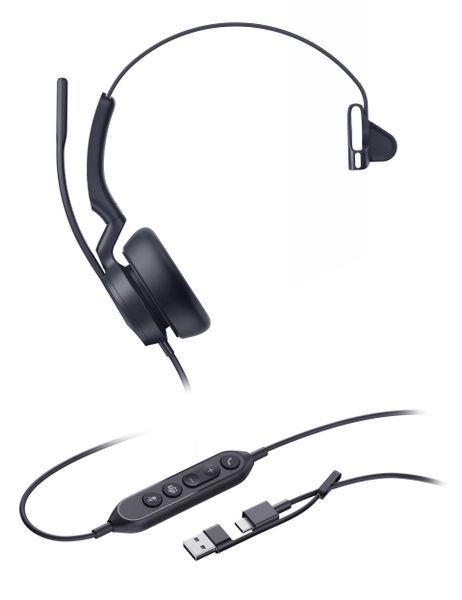 Yealink UH46 Mono USB-C/A, náhlavná súprava