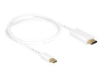 Kabel adaptéru - Mini DisplayPort s piny (male) do HDMI s piny (male) - 1 m - bílá - podporuje 4K