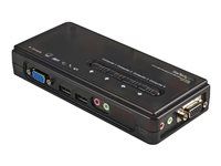 desktop KVM Switch - VGA KVM Switch - USB KVM Switch 4 Port (SV411KUSB) - Přepínač KVM / audio - 4 x KVM / zvuk - 1 místní uživatel - desktop