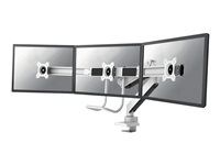 Montážní sada - plný pohyb - pro 3 LCD displeje - hliník - bílá - velikost obrazovky: 17"-24" - upevnění svorkou, průchodka, upevnitelné na stůl