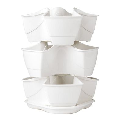 Květináč na bylinky COUBI HERBAL bílý 29,5x29,5x38cm