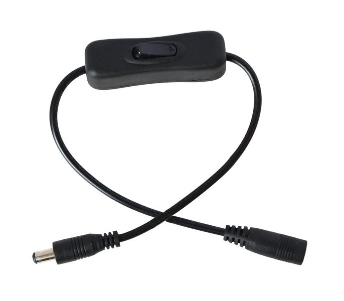 Kabel pro LED pásek s vypínačem a konektory 5,5 x 2,1mm, 2x 15cm