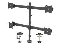Heavy-duty VESA Mount (ARMQUAD) - Montážní sada - nastavitelné rameno - pro 4 monitory - vysoce odolná ocel - velikost obrazovky: 13"-27" - upevnitelné na stůl