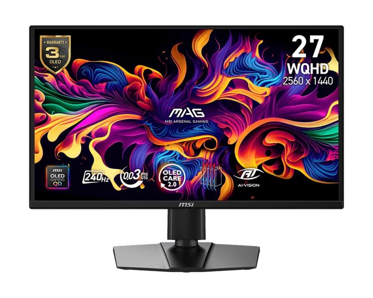 MSI MAG/272QP QD-OLED X24/26,5''/QD-OLED/QHD/240Hz/0,03ms/Čierna/3R