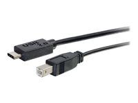 USB C 2.0 to USB B - M/M - USB kabel - USB typ B (M) do USB-C (M) - USB 2.0 - 3.05 m - černá