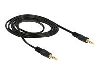 Audio kabel - mini-phone stereo 3.5 mm s piny (male) do mini-phone stereo 3.5 mm s piny (male) - 1 m - černá