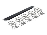 Stojanový panel pro uspořádání kabelů - černá - 1U - 19"