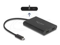 Adapter USB Type-C to 2 x HDMI 4K 60 Hz