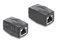 Delock - Sítový propojovací kabel - RJ-45 (F) do RJ-45 (F) - CAT 6 - cerná