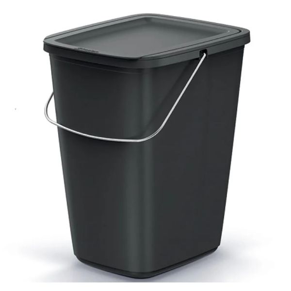 Kôš odpadkový COMPACTA Q FLAP BASIC čierny 9l