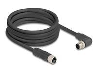 M12 Cable L-coded 4 pin male right angle