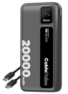 OBAL:ME CablePulse Powerbanka 20000mAh 22,5W Black