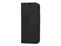Pouzdro s klopou pro mobilní telefon - polyuretan (PU), plast - černá - pro Apple iPhone 12, 12 Pro