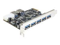 PCI Express x1 Card to 5 x external+2