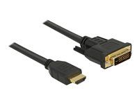 Kabel adaptéru - DVI-D s piny (male) do HDMI s piny (male) - 5 m - trojnásobně stíněný - černá - křídlové šrouby