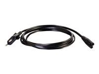 Elektrický kabel - power IEC 60320 C7 do power CEE 7/7 (M) - AC 250 V - 3 m - lisovaný - černá - Evropa