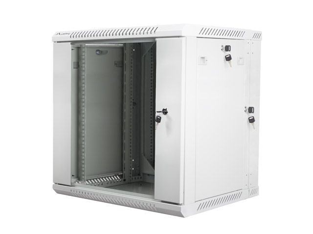Lanberg racková skříň 19" dvoudílná nástěnná 12u/600x600 (flat pack) šedá