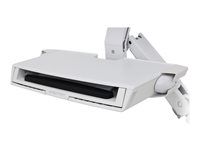 Montážní sada (držák CPU, zásuvka pro klávesnici, držák monitoru) - pro LCD displej / PC vybavení - malý držák CPU - hliník, vysoce kvalitní plast - bílá - velikost obrazovky: až 24"