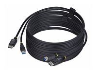 StarTech 10ft (3m) DisplayPort and USB 5Gbps KVM Cable - Kabel klávesnice / videa / myši (KVM) - USB typ A, DisplayPort (M) do USB Type B, DisplayPort (M) - 3 m - podpora 4K60Hz, podpora HDR10 - cerná