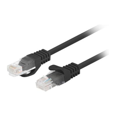 Patchcord CAT.6 utp 0.25 black fluke pass lanberg