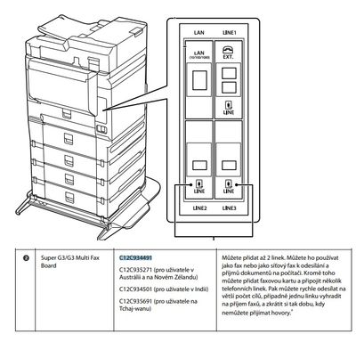 WF-C879R/WF-C2XXXX Multi fax board