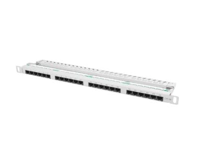 Patch panel 48 portů 1U 19" CAT.5E utp šedý lanberg