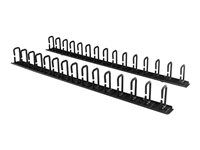 40U Network Rack Cord Manager Panels - 2x 3ft Wire Organizers (CMVER40UD) - Sada pro správu kabelů D-ring - 1.83 m - černá - 40U - pro P/N: RK2537BKM, RK4242BK24, RK4242BK30