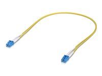 Patch kabel - LC/UPC (M) do LC/UPC (M) - 5 m - 2 mm - optické vlákno - duplex - OS2 - neobsahuje halogen - žlutá