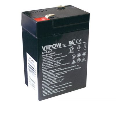 Baterie olověná 6V 4.5Ah VIPOW BAT0200