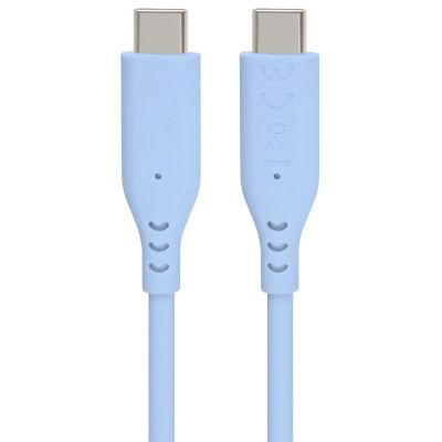 PremiumCord silikonový USB-C 60W, modrý, 1.5m