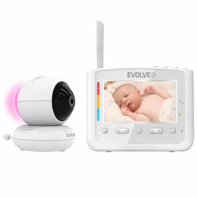 EVOLVEO NL4, dětská videochůvička s nočním světlem a otočnou kamerou