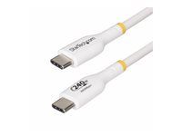 USB kabel - USB-C (M) do USB-C (M) - USB 2.0 - 48 V - 5 A - 2 m - neobsahuje halogen, pasivní, technologie Extended Power Range (EPR), napájení USB (240 W), podpora napájení Power Delivery 3.1 - bílá