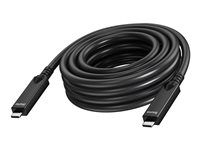 Vision - USB kabel - USB-C (M) do USB-C (M) - USB 3.2 Gen 1 / DisplayPort 2.1 - 3 A - 10 m - Active Optical Cable (AOC), USB Power Delivery (60W), podpora 4K60Hz - cerná