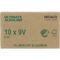 DELTACO ULTIMATE, Baterie alkalická 9V 6LR61 10ks