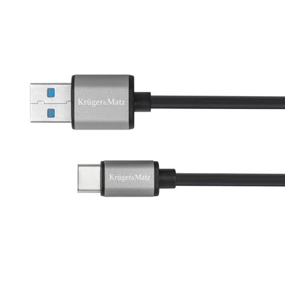 Kabel KRUGER & MATZ KM1244 Basic USB 3.0/USB-C 1m Black