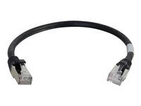 Patch kabel - RJ-45 (M) do RJ-45 (M) - 3 m - STP - CAT 6a - lisovaný, provedení bez hrbolků, licna - černá