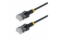 Startech - Patch kabel - RJ-45 (M) do RJ-45 (M) - 4 m - 2.6 mm - UTP - CAT 6a - provedení bez hrbolku, ultra-tenký, stranded med - cerná