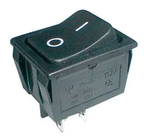 Přepínač kolébkový 2-pol./4-pin ON-OFF 250 V/15 A černý