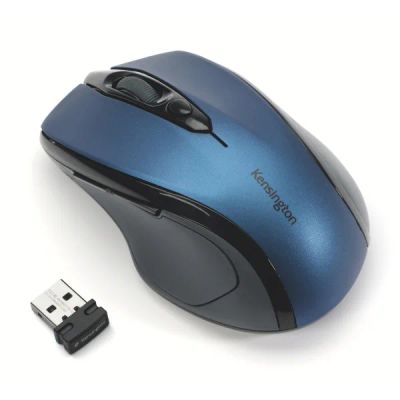 Kensington Pro Fit/Ergonomická/Optická/Pro praváky/1 600 DPI/Bezdrátová USB/Černá-modrá