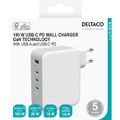 DELTACO USBC-GAN04, 3xType C/USB, Nabíječka