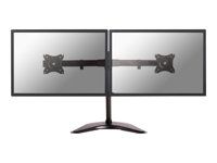 Stojan - plný pohyb - pro 2 LCD displeje - černá - velikost obrazovky: 10"-27" - stolní stojan, upevnění svorkou, průchodka, upevnitelné na stůl