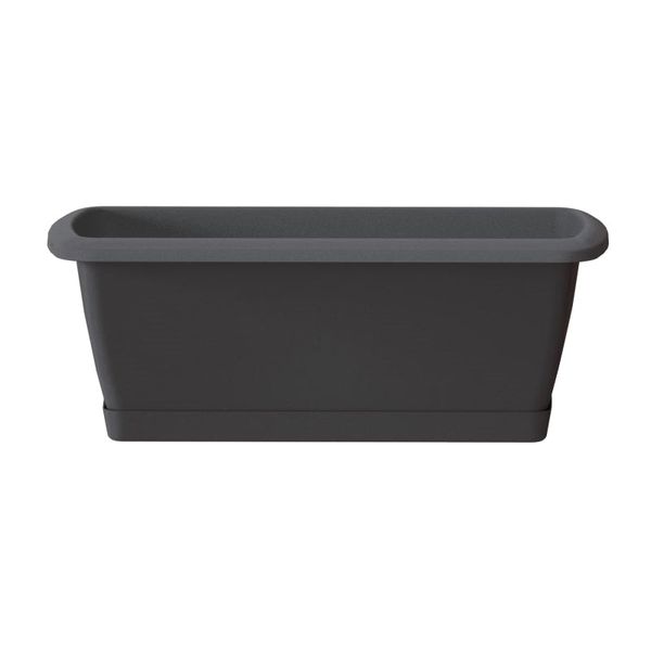 Květináč s miskou RESPANA SET antracit 39,2cm