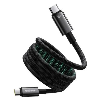 Kábel BASEUS Tungsten Gold USB-C/USB-C 1m Black 100W