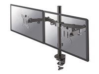 Montážní sada - plný pohyb - pro 2 LCD displeje - ocel - černá - velikost obrazovky: 10"-32" - upevnění svorkou, průchodka, upevnitelné na stůl