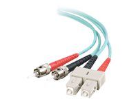 Síťový kabel - ST několik režimů (M) do SC několik režimů (M) - 5 m - 5 m - optické vlákno - duplex - 50 / 125 mikron - OM3 - neobsahuje halogen - vodě - barva